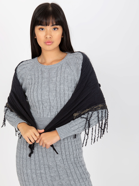 Hurtownia Granatowa muślinowa chusta z bawełny