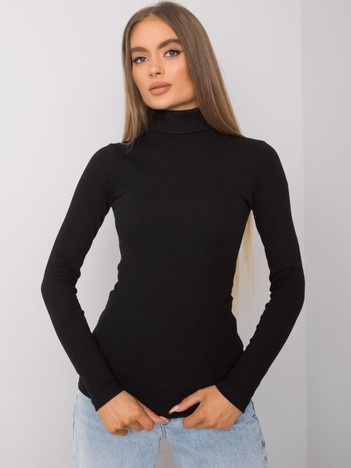 Black striped turtleneck blouse Elisee RUE PARIS.