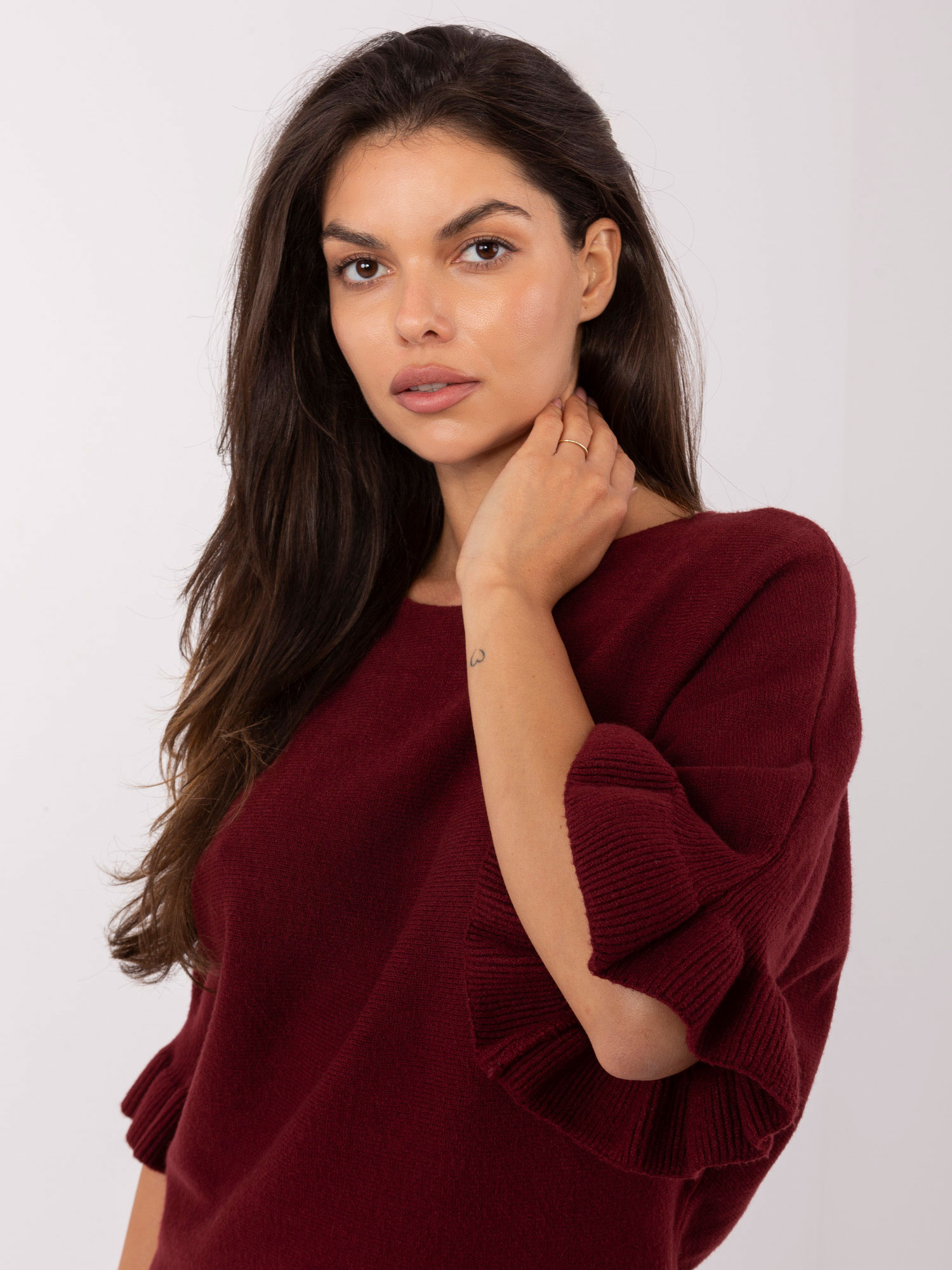 Sweter bordowy