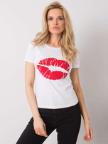 White T-shirt with print Tiziana OCH BELLA