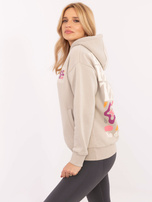 Hurt Beżowa dresowa bluza z kapturem SUBLEVEL