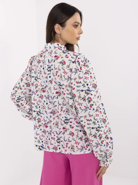 Biała elegancka koszula z bufiastym rękawem