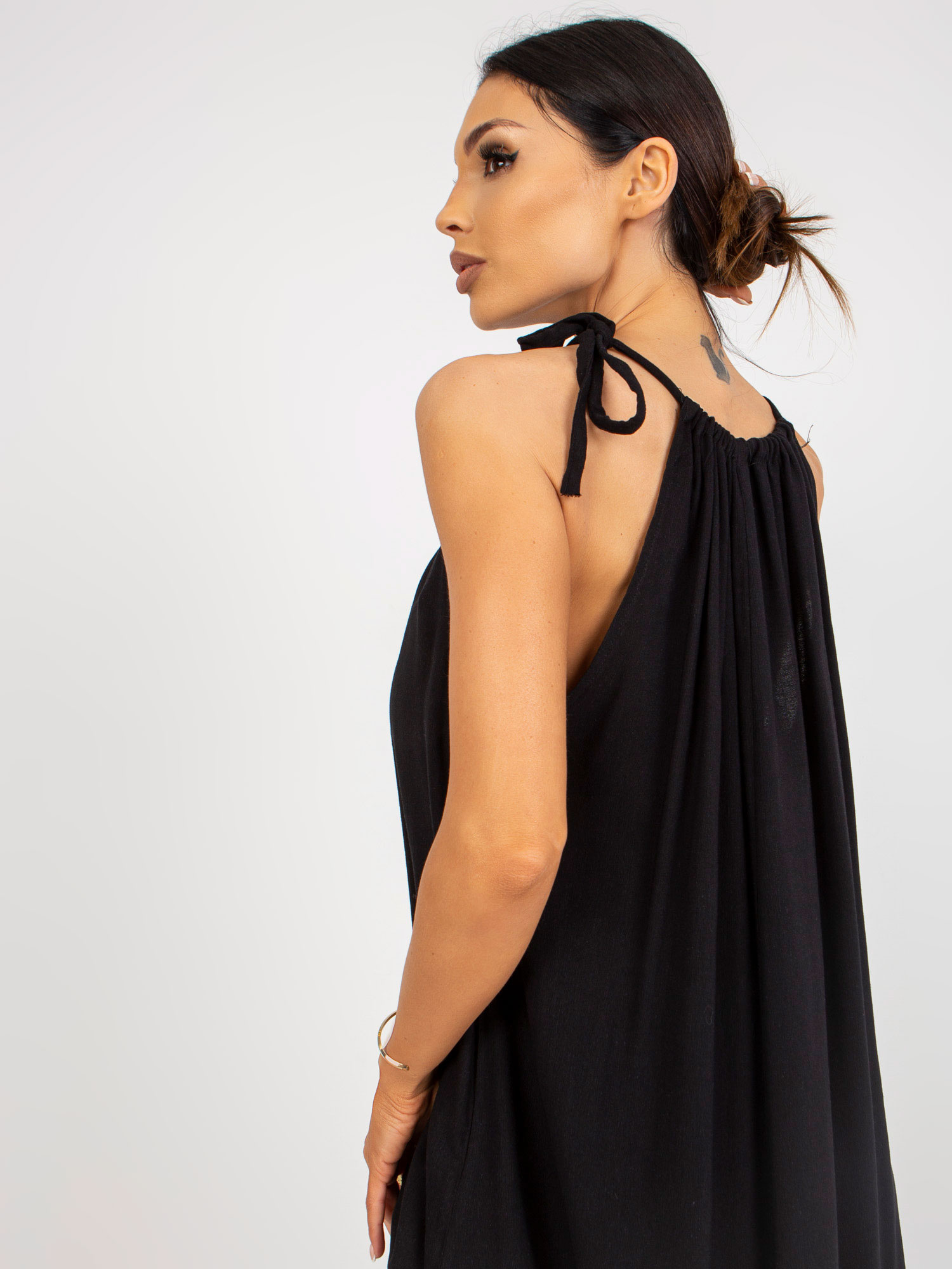 Hurt Black maxi dress with straps OCH BELLA.