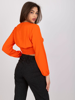 Pomarańczowa bluzka z luźnymi rękawami Agathe