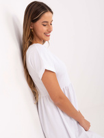 Biała rozkloszowana sukienka RUE PARIS