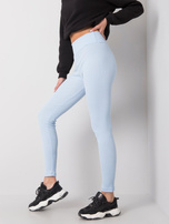 Jasnoniebieskie legginsy prążkowane Sanja