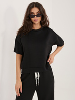 Czarna damska bluzka oversize od kompletu 