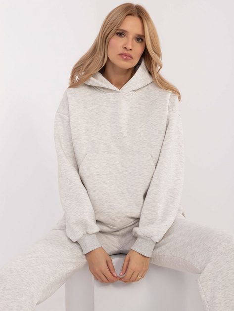 Hurt Szary damski komplet basic o kroju oversize