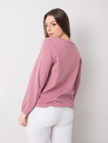 Brudnoróżowa bluzka plus size z długim rękawem Hailey