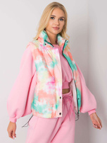 Zielono-pomarańczowa pikowana kamizelka damska Roonie