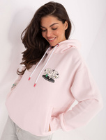 Jasnoróżowa damska bluza z nadrukiem SUBLEVEL