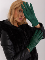 Hurt Ciemnozielone zimowe rękawiczki dotykowe 