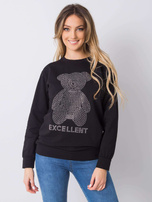 Black sweatshirt with Darla applique