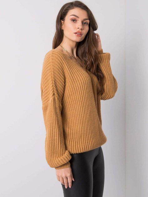 Camelowy sweter Bernadette OCH BELLA