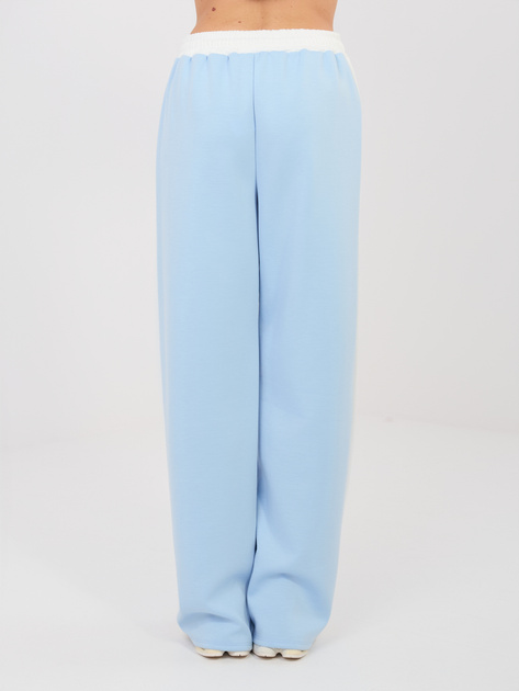 Pastelowy niebieski dresowy komplet z lampasami RUE PARIS