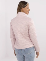 Helle rosa Übergangsjacke mit Futter.