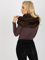 Hurtownia online Khaki damska chusta komin z nadrukiem 