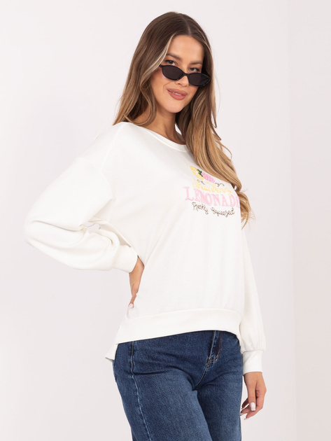 Ecru damska bluza oversize z wiskozy RUE PARIS