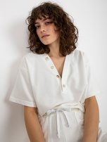 Hurtownia Ecru letni komplet dresowy z bluzką i szortami