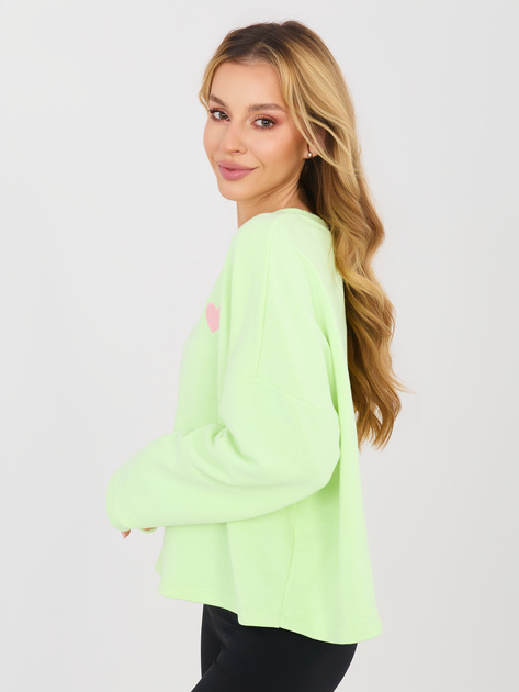 Jasnozielona damska bluza z okrągłym dekoltem