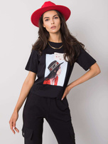 Czarny t-shirt z aplikacją North