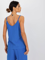 Hurt Niebieski damski top z dekoltem V OCH BELLA