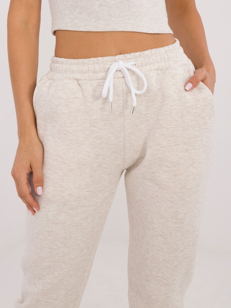 Hurt Jasnobeżowy melanżowy dresowy komplet basic