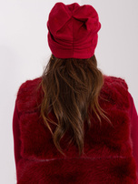 Hurtownia Bordowa damska czapka z dżetami