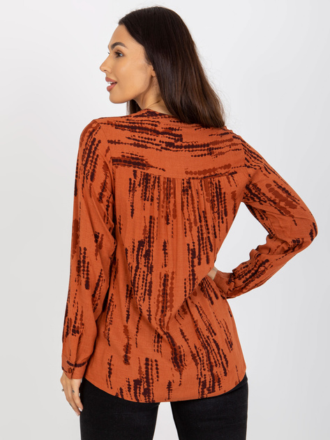 Hurt Jasnobrązowa wiskozowa bluzka z nadrukiem SUBLEVEL