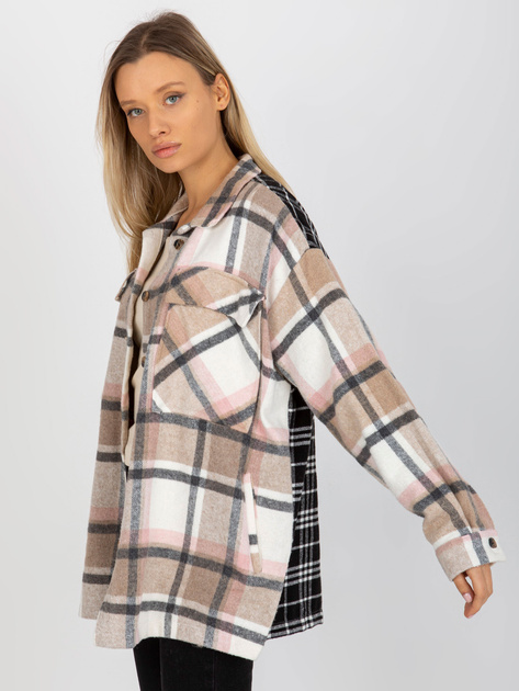 Hurtownia Koszula w kratę z kieszeniami i długim rękawem