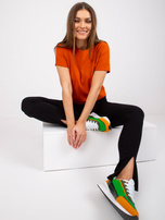 Ciemnopomarańczowy damski t-shirt Fire