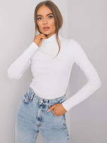 Biała bluzka w prążek z golfem Elisee RUE PARIS