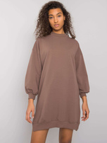 Brązowa damska sukienka bawełniana Maretta RUE PARIS