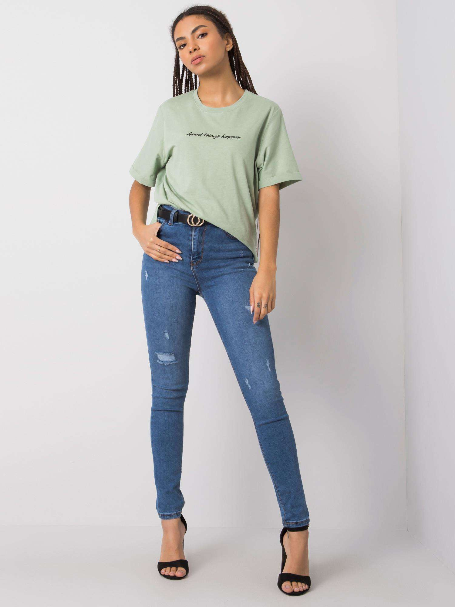 Blaue Jeans mit Used-Effekten Alyssa RUE PARIS.