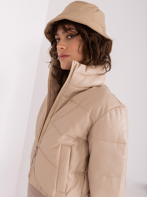 Hurtownia Camelowy pikowany kapelusz bucket hat