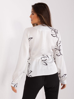 Hurt Biała bluzka wizytowa z printem