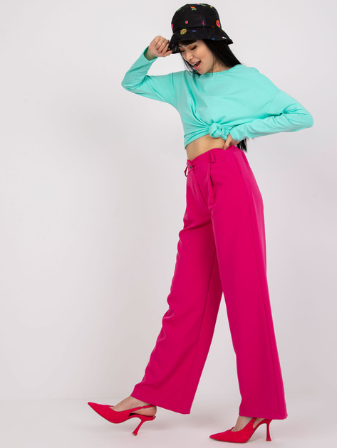 Turkusowa bluzka longsleeve z bawełny