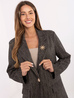 Ciemnoszara elegancka marynarka z dżetami