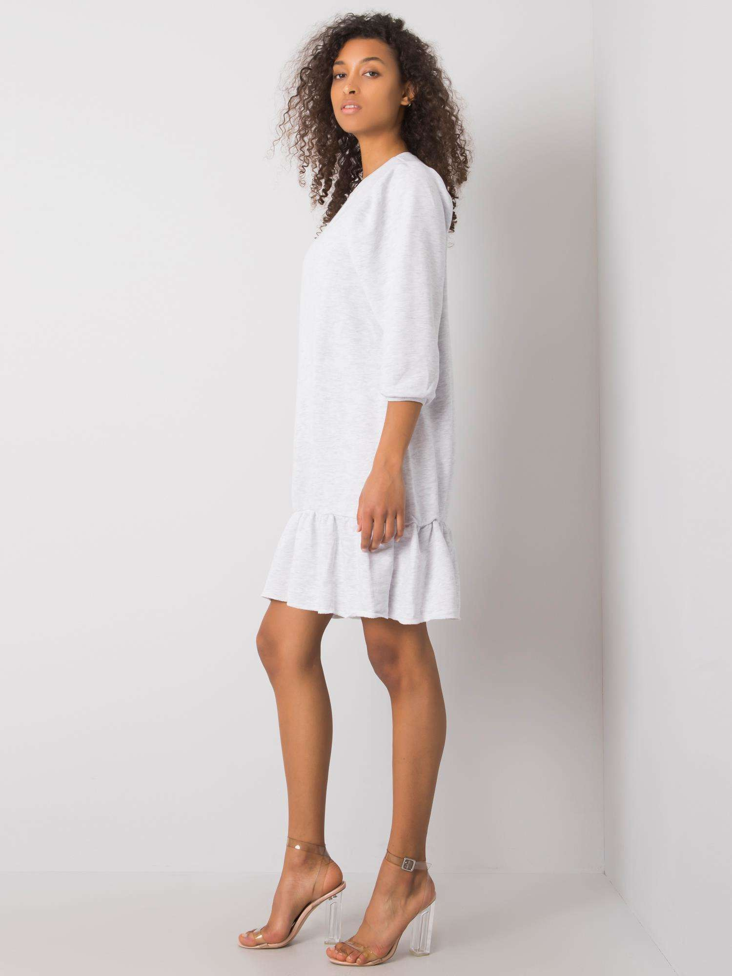 Light grey melange dress Adoria RUE PARIS