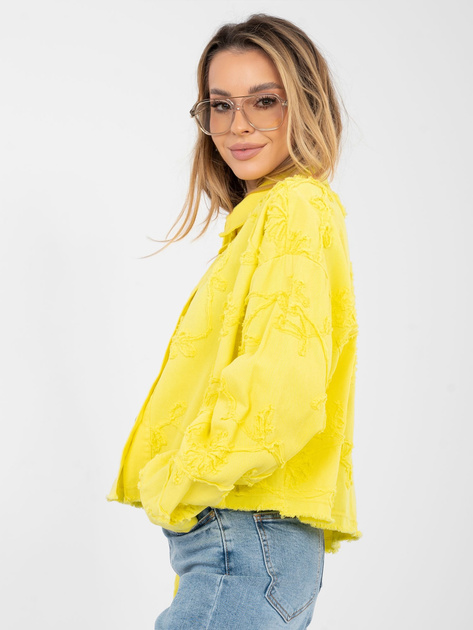 Żółta jeansowa kurtka oversize RUE PARIS