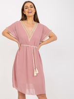 Dirty Pink Light One Size V-Neck Dress 