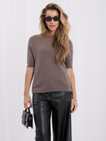 Fango women's basic sweater with short sleeves.