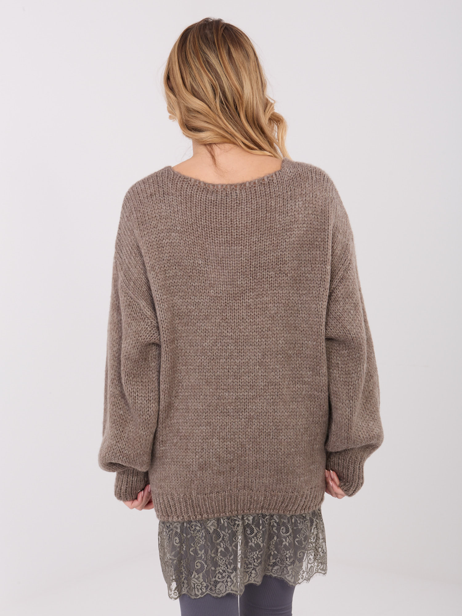 Fango elegancki sweter z domieszką moheru 
