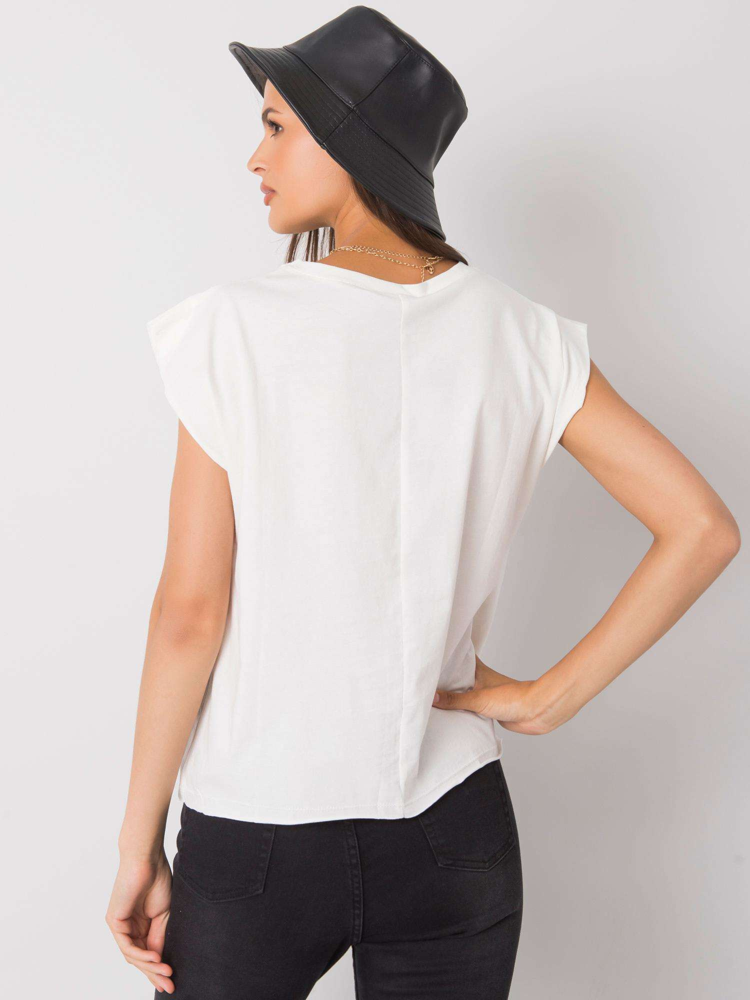 Ecru t-shirt z nadrukiem Malibu