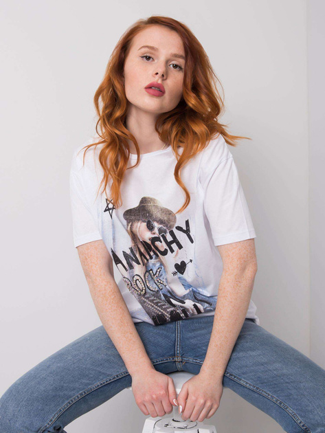 Biały t-shirt Lorna