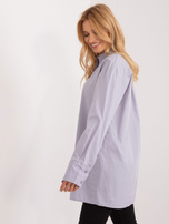 Hurt Szara rozpinana koszula z domieszką bawełny