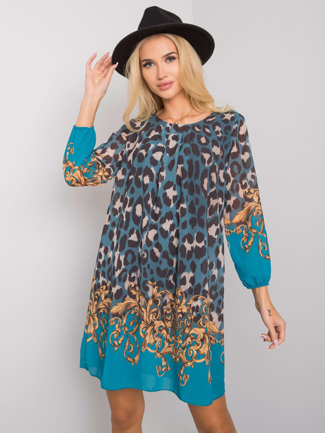 Morska sukienka w zwierzęce wzory Sunny OCH BELLA