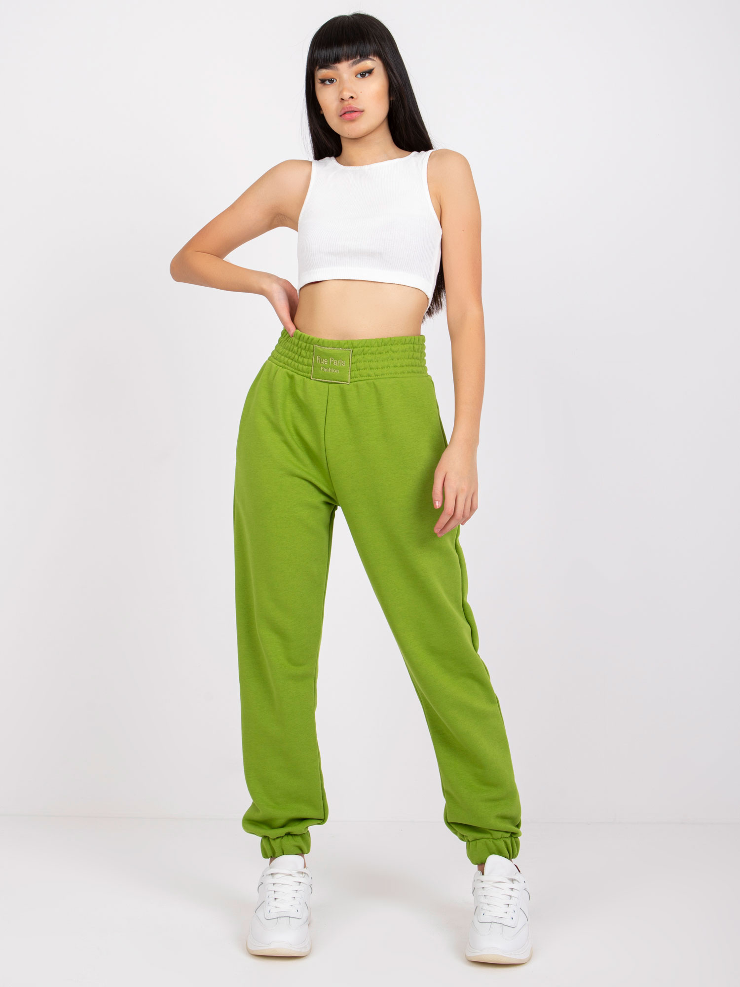 Hellgrüne Jogginghose mit Taschen RUE PARIS.
