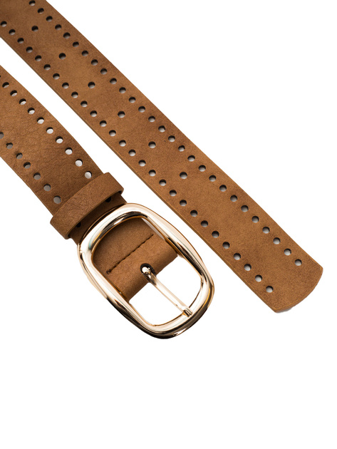 Hurt Camelowy pasek damski z ekoskóry OCH BELLA