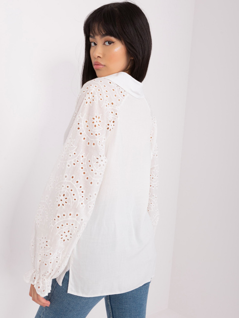 Hurt Ecru damska bluzka koszulowa z kołnierzem